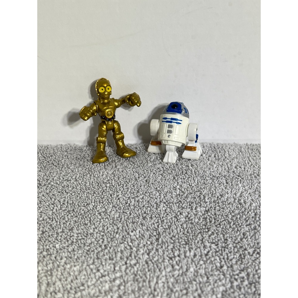 Star Wars Galactic Heroes C-3PO R2-D2‎ Droid Action Figure Lot Playskool Hasbro